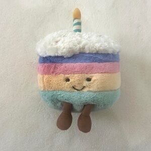 Jellycat Amuseables Rainbow Birthday Cake - Authentic - Brand New